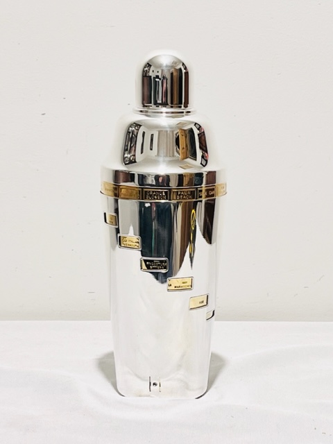 British Made Silver Plated Dial A Drink Cocktail Shaker