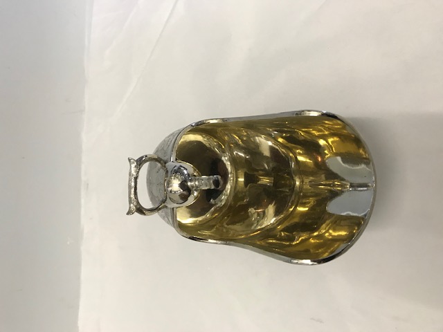 Antique Silver Plated Sugar Scuttle with Original Gilded Interior