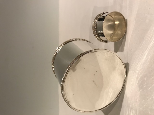 Cylindrical Silver Plated Tea Caddy and Lid