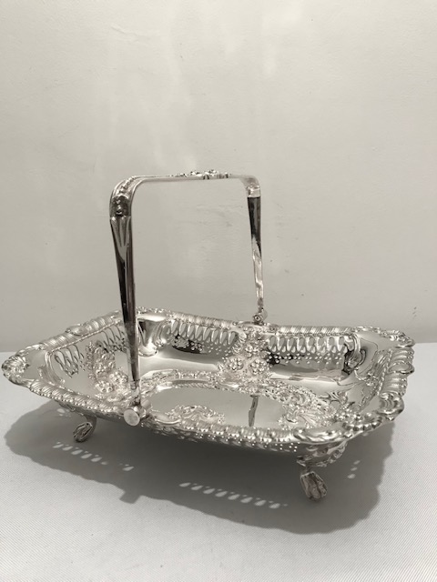 Victorian Silver Plated John Round & Son Cake Flowers or Fruit Basket