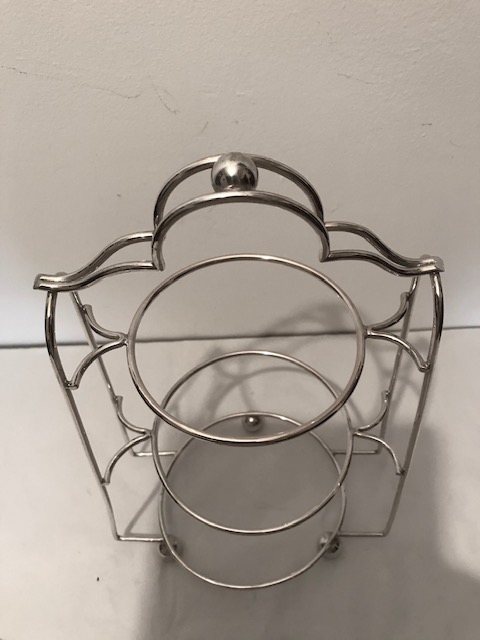 Cute Silver Plated Three Tier Cake Stand