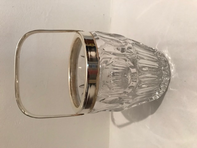 Vintage Silver Plated and Cut Glass Ice Bucket Pail