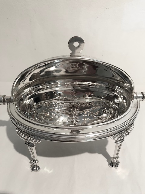 Lovely Antique Silver Plated Butter Dish with Original Grille