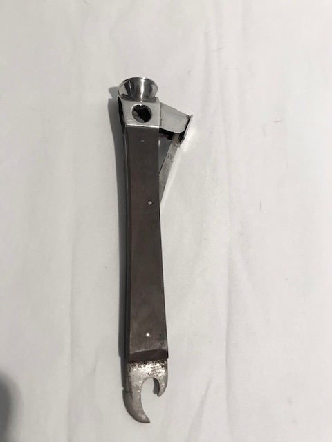Antique Silver Plated and Steel Cigar Cutter