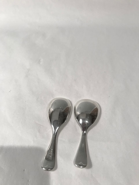 Two Tea Caddy Spoons with Old English Pattern Handles