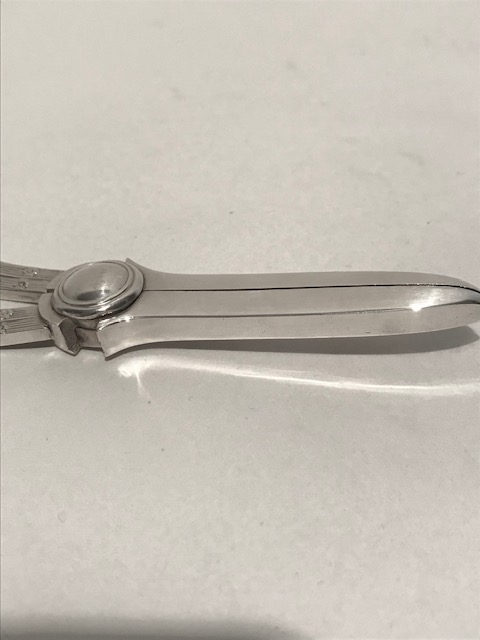 Pair of Antique Silver Plated Grape Shears or Scissors