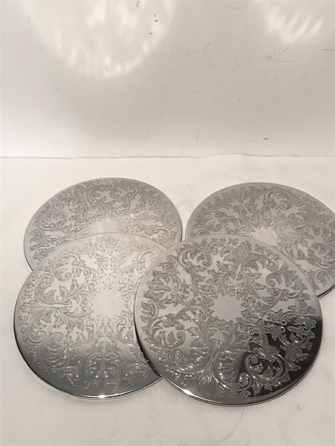 Set of 4 Vintage Silver Plated Place Mats