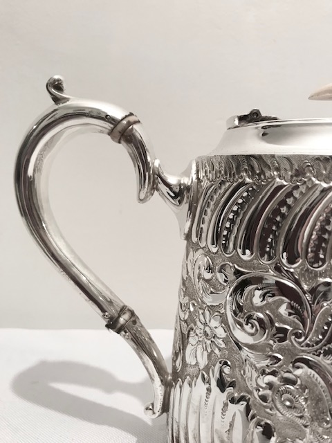 Victorian Can Shaped Silver Plated Teapot