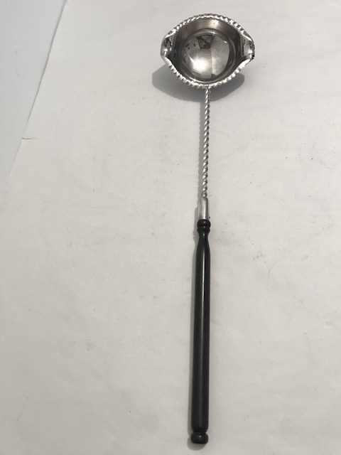 Antique Silver Plated Long Handled Punch Sauce Gravy Ladle