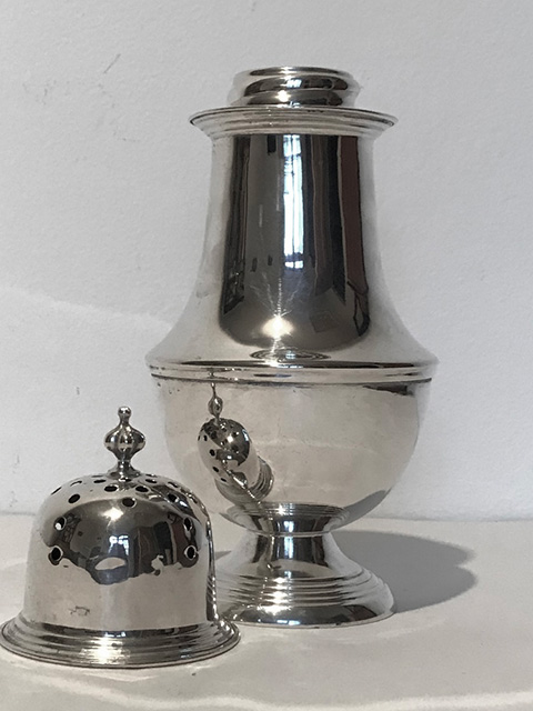 Vintage Large Solid Silver Sugar Caster with Spanish Hallmarks
