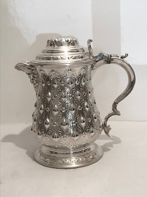 Large Martin Hall and Company Antique Silver Plated Lidded Tankard or Flagon