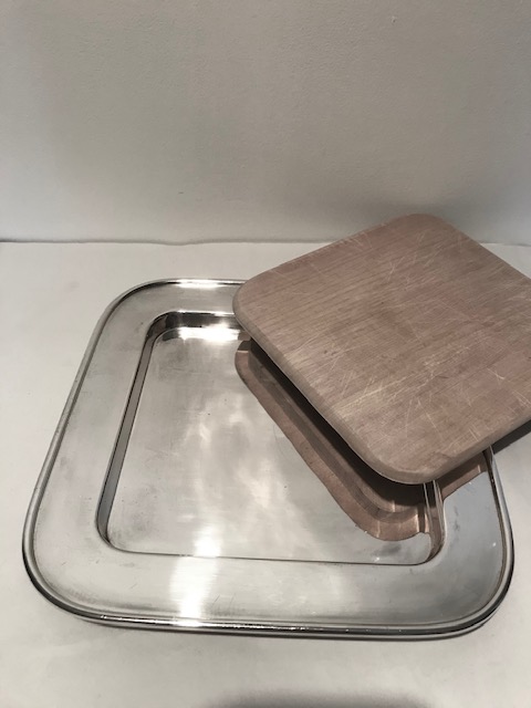 Stylish Antique Bread Board and Original Silver Plated Tray