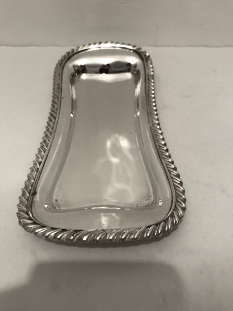 Antique Silver Plated Tray with Original Wick Trimmers
