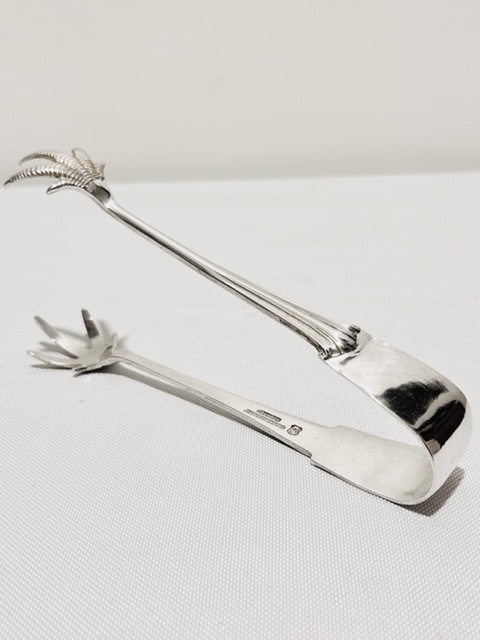 Vintage Onslow Pattern Silver Plated Ice Tongs (c.1930)