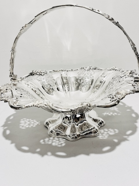 Handsome William Hutton & Sons Antique Silver Plated Basket