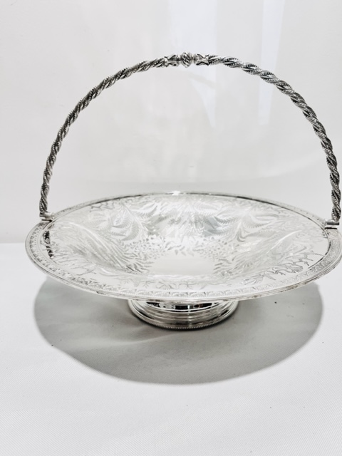 Charming James Dixon & Sons Victorian Antique Silver Plated Basket