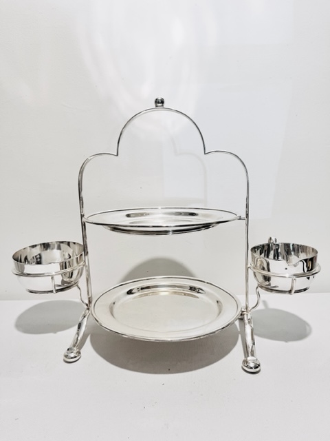 Unusual Vintage Silver Plated Cake Stand