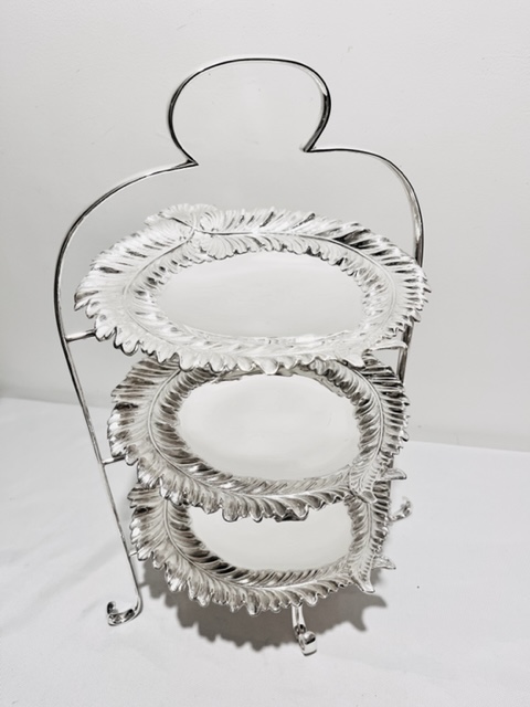 Unusual Walker & Hall Antique Silver Plated Cake Stand (c.1910)