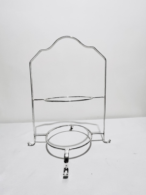 Vintage Silver Plated Two Tier Cake Stand with Removable Plates