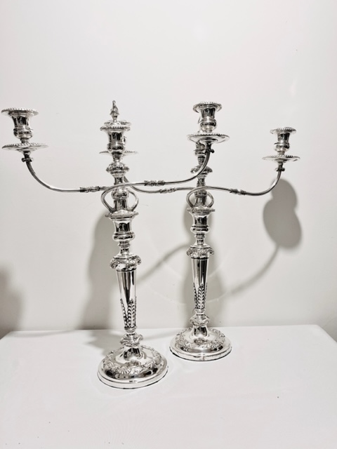 Pair of Old Sheffield Plate Candelabra (c.1830)