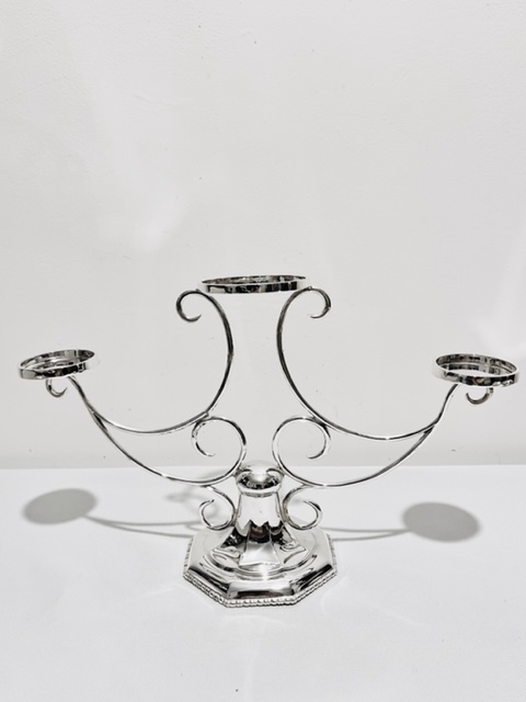 Antique Silver Plated Epergne with Plates