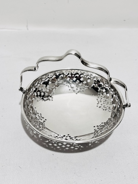 Antique Silver Plated Epergne with Three Swing Handle Baskets