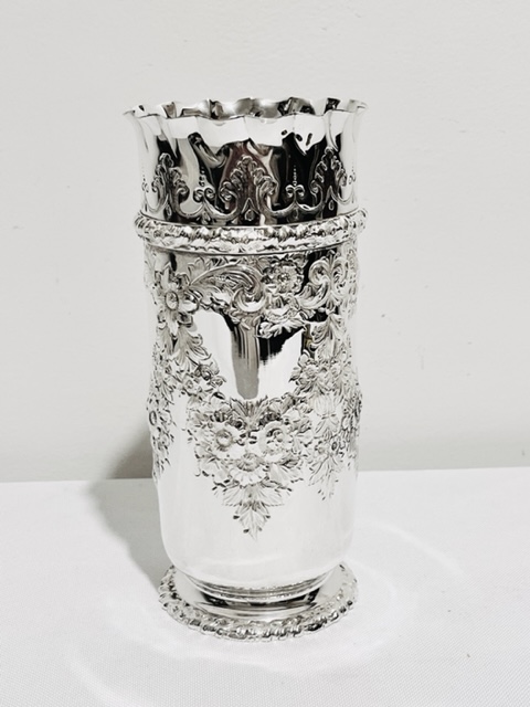 Pretty Antique Silver Plated Vase for Holding Flowers