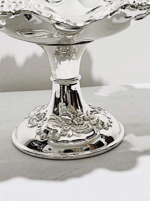 Smart Antique Silver Plated Pedestal Comport