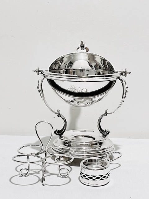 Antique Silver Plated Egg Boiler or Coddler with Bold Embossing
