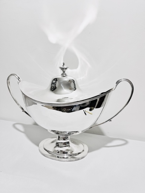 Large Antique Silver Plated Soup Tureen