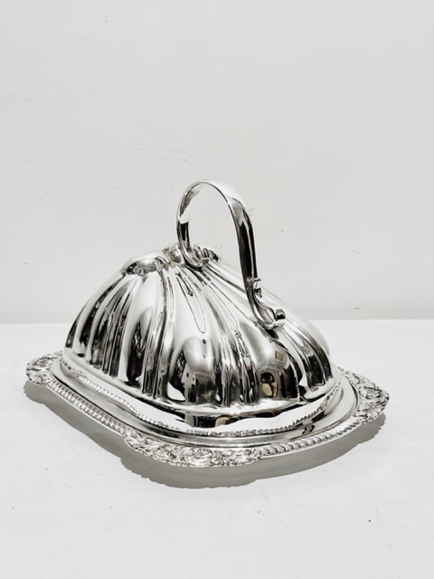 Antique Silver Plated Cheese Tray and Cover (c.1910)