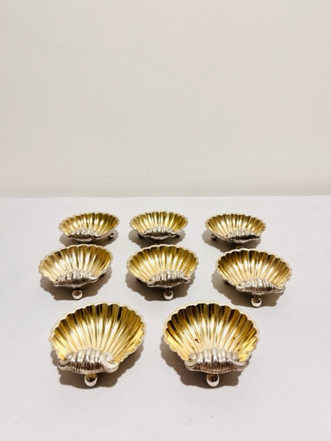 Vintage Silver Plated Scallop Shells in Original Box