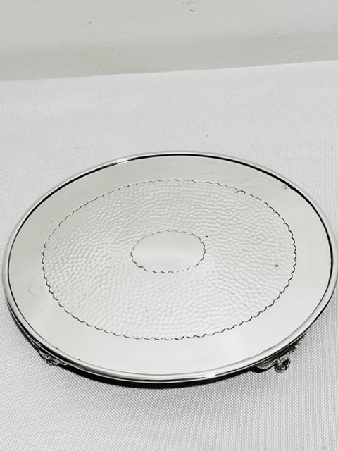 Small Oval Antique Silver Plated Teapot Stand (c.1890)