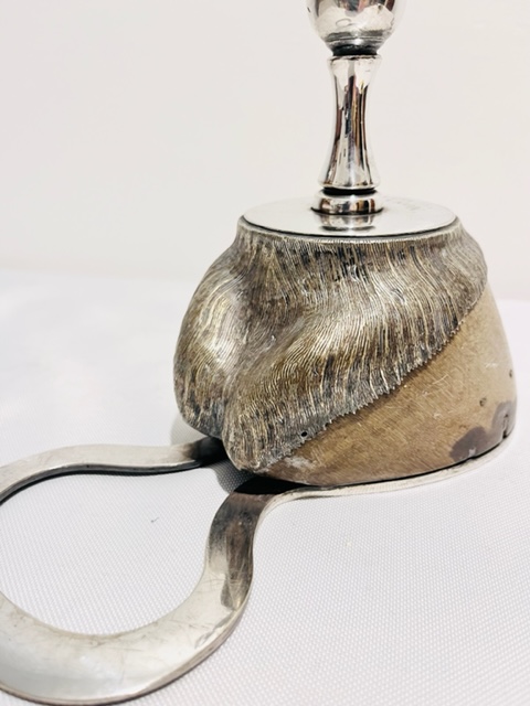 Novelty Horse Hoof Base with Silver Plated Mounts Door Stop