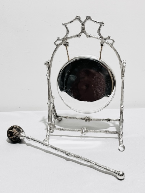 Antique Silver Plated Dinner Gong