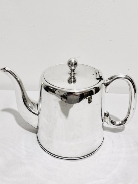 Vintage Silver Plated Simple Design Hotel Teapot (c.1930)