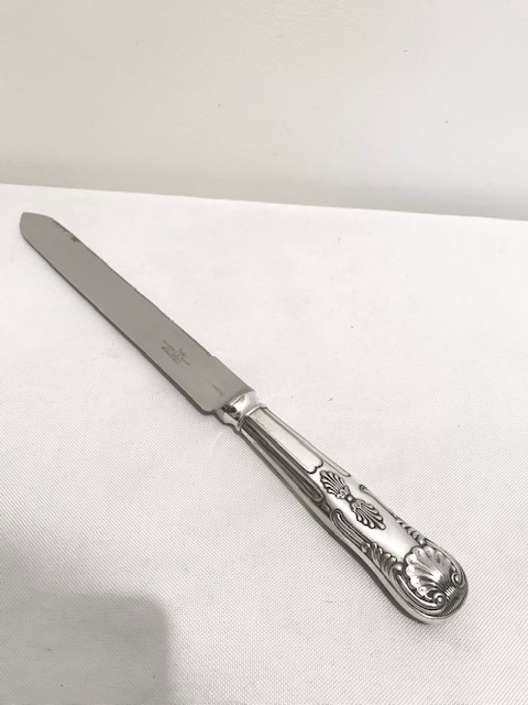 Antique Walker & Hall Silver Plated Long Cake Knife