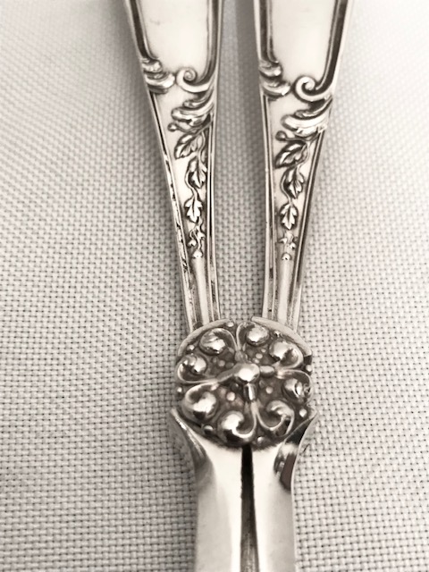 Antique Pair of Silver Plated Grape Shears or Scissors