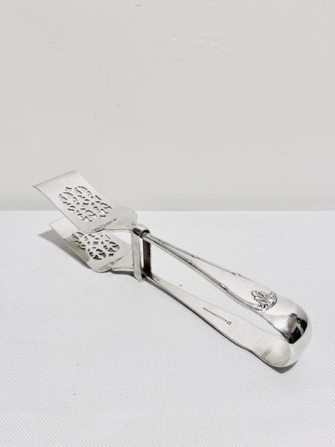 Antique Mappin & Webb Silver Plated Asparagus or Sandwich Tongs (c.1900)