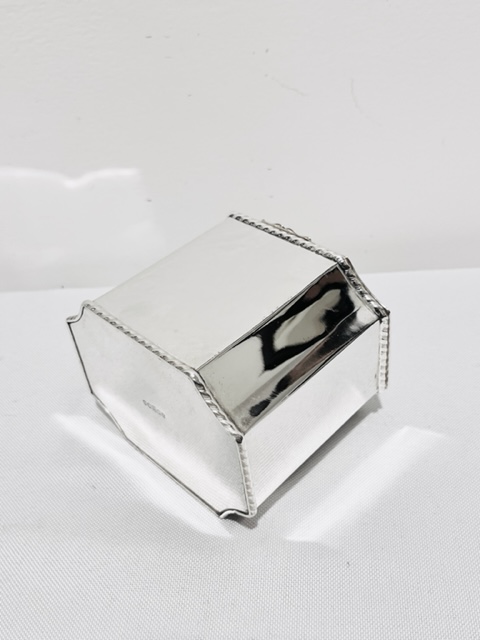 Octagonal Antique Silver Plated Tea Caddy