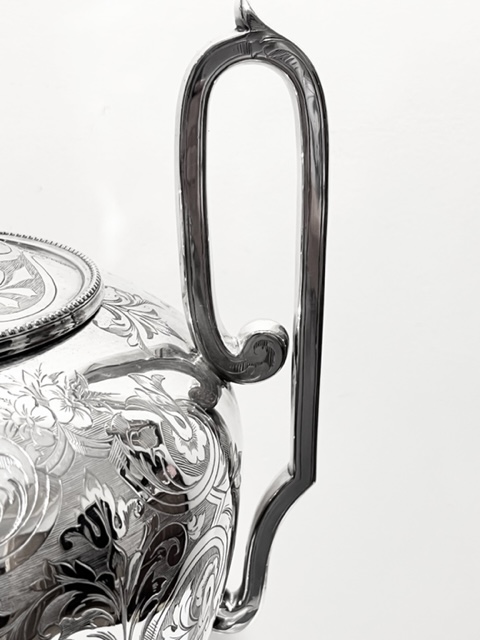 Antique Silver Plated Samovar or Tea Urn with Bulbous Body