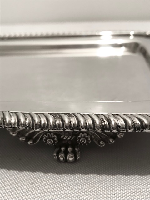 Long Narrow Victorian Silver Plated Tray