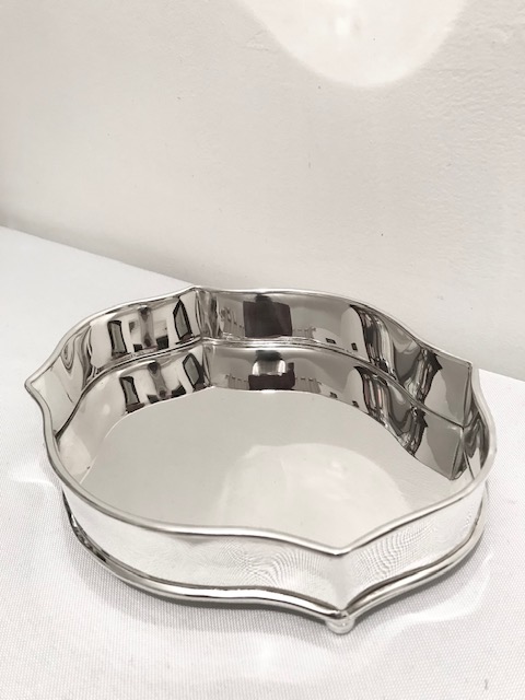 Antique Silver Small Gallery Tray the Solid Plain Raised Shaped Sides Surround a Simple Plain Tray