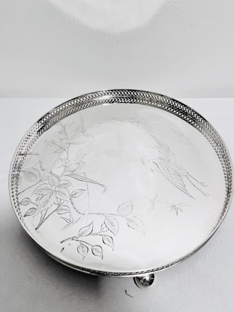 Antique Silver Plated James Dixon & Sons Gallery Tray