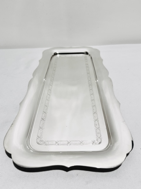 Vintage Silver Plated Long Bar Sandwich or Drinks Tray