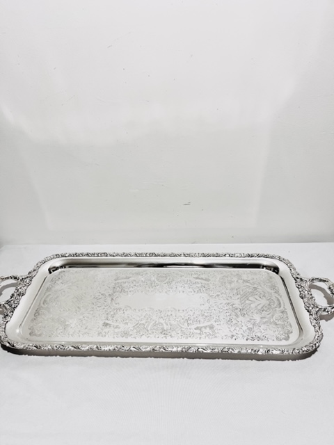 Silver Plated Antique Long Bar or Sandwich Tray (c.1880)