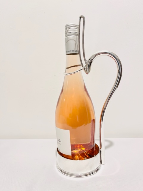 Smart Antique Silver Plated Wine or Port Bottle Holder