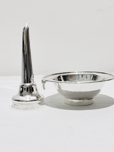 Antique Silver Plated Wine Funnel