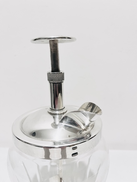 Vintage Silver Plated and Cut Glass Cocktail Mixer