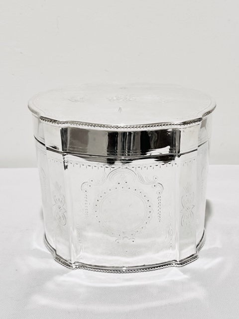 Handsome Antique Silver Plated Biscuit Box